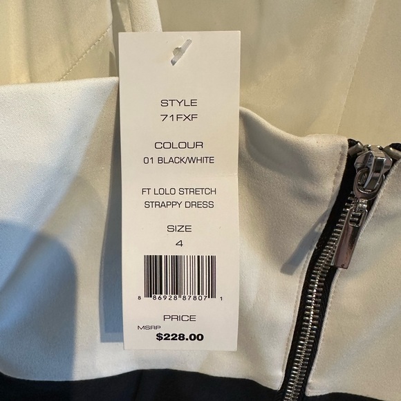 French Connection Black and White Strapless Dress - Picture 2 of 5